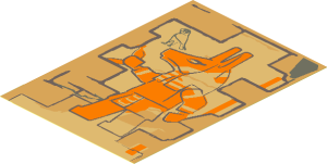 Sticker  5.4 x  3.7 with Wall and Anubis Painting