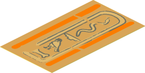 Sticker  3.2 x  1.8 with Hieroglyphs Type 1 (Snake on Top)