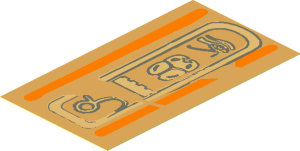 Sticker  3.2 x  1.8 with Hieroglyphs Type 4 (Eye on Top)