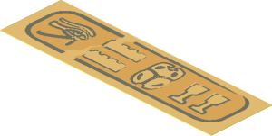 Sticker  1.1 x  3.8 with Hieroglyphs