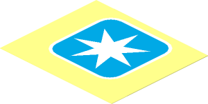 Sticker  3.8 x  4.4 with Maersk Logo