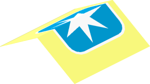 Sticker  3.8 x  4.4 with Maersk Logo (Formed)