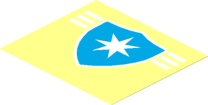 Sticker  3.8 x  4.4 with Maersk Blazon