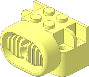 Brick  2 x  4 x  2 with Engine Cowling and Hole for Technic Pin