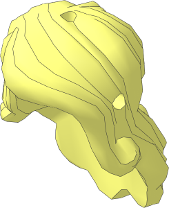 Figure Friends Hair Wavy with Curls and  2 Pinholes