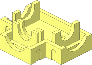 ~Technic Gearbox  3 x  4 x  1.667 T-shaped Base