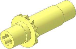 ~Technic Gear 12 Tooth Bevel with Double Axle Joiner