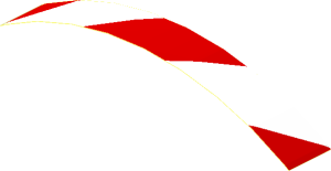 Sticker  0.75 x  5.5 Red/White Diag. Stripes Right Up (Formed)