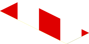 Sticker  1.5 x  4.5 Red/White Diagonal Stripes Left Up