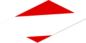 Sticker  1.63 x  1.25 Red/White Diagonal Stripes Right Up