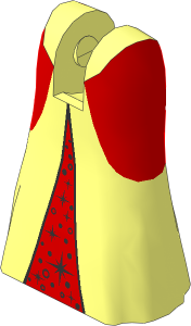 Figure Friends Legs with Full Length Skirt with Bright Light Blue Sides and Middle Triangle with Silver Stars Pattern
