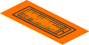 Sticker  0.75 x  1.75 Turn Indicator Right on Orange