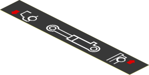 Sticker  0.75 x  5 with Pneumatic Cylinder / Half Trucks Diagram
