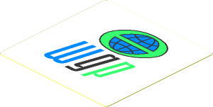 Sticker  1.8 x  1.8 with "WGP" Logo on White Background
