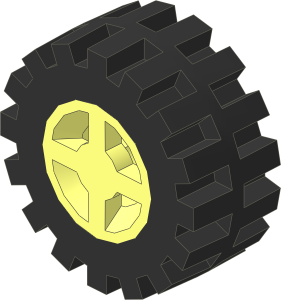 Wheel Rim  6.4 x  8 with Tyre  6/ 50 x  8 Offset Tread with Centre Band