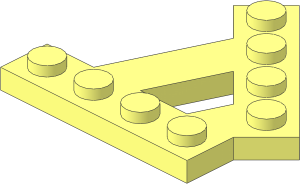 Plate  1 x  4 with Plate  1 x  4 at 45 Degrees