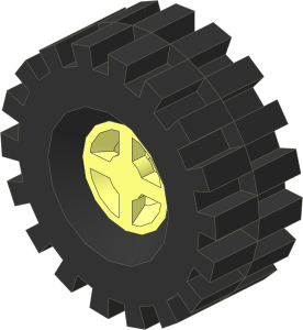 Wheel Rim  6.4 x  8 with Tyre  8/ 75 x  8 Offset Tread