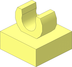 Tile  1 x  1 with Clip (Thick C-Clip)