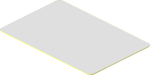 Sticker  1.2 x  1.8 with Chrome Silver Mirror