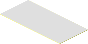 Sticker  0.9 x  1.9 with Chrome Silver Mirror