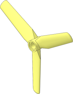 Propeller  3 Blade  9 Diameter with Technic Peghole