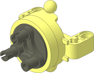 Technic Steering Wheel Bearing with Planetary Gear Reduction with Dark Bluish Grey Wheel Hub