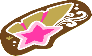 Sticker  3.9 x  2.1 with Magenta Star on Butterfly Wing, Right