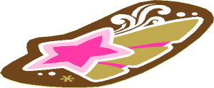 Sticker  3.9 x  2.1 with Magenta Star on Butterfly Wing, Left