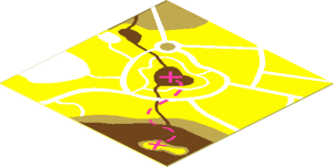 Sticker  1.9 x  1.9 with Map Heartlake City