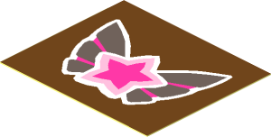 Sticker  1.6 x  1.9 with Magenta Star on Butterfly Wings