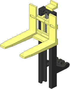 Forklift  4 x  7 x 7.667 with Black Rails (Complete)