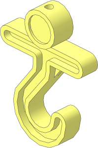 Duplo Hook Short with Cross Bar and String Hole
