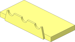 ~Technic Pneumatic Distribution Block  2 x  4 Bottom