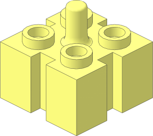 Brick  2 x  2 with Grooves and Top Peg