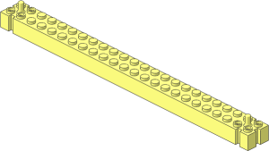 Brick  2 x 24 with Grooves and  2 Top Pegs