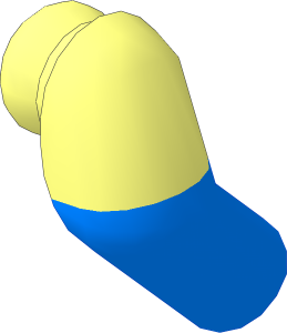 Minifig Arm Right with Medium Blue Lower Arm Pattern