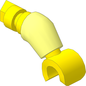 Figure Duplo Child Arm with Yellow Hand Pattern