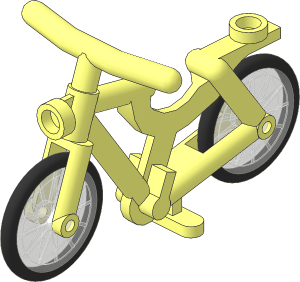 Minifig Bicycle with Integral Tyre Wheels