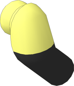 Minifig Arm Right with Black Lower Arm Pattern