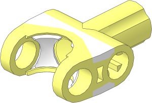 Technic Connector  2 x  3 with Ball/Axle Socket with Rubber White Insert