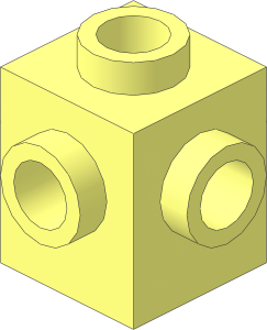 Brick  1 x  1 with Studs on Four Sides