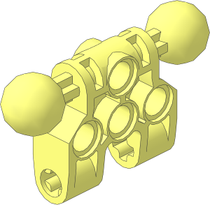 Technic Connector Block  3 x  3 x  1 with Two Ball Joints