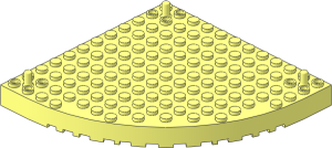 Brick 12 x 12 Corner Round with Support Pins