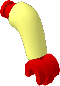 Figure Duplo Arm Left Forward Bent with Medium Nougat Hand Pattern