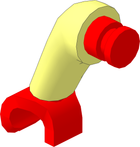 Figure Duplo Arm Right Forward Bent with Nougat Hand Pattern