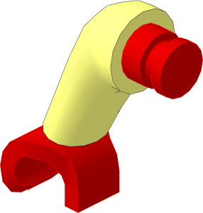 Figure Duplo Arm Right Forward Bent with Medium Nougat Hand Pattern