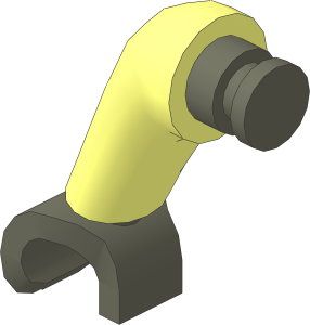 Figure Duplo Arm Right Forward Bent with Dark Bluish Grey Hand Pattern