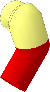 Minifig Arm Left with Medium Nougat Lower Arm Pattern