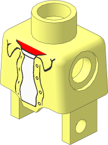 Figure Duplo Adult Torso with Vest Open over White Shirt Pattern