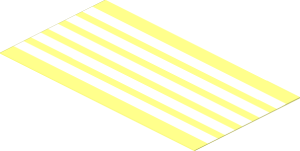 Sticker  1.9 x  3.5 with White/Clear Stripes